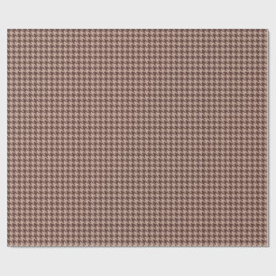 Elegantes braunes Houndstooth-Klassiker-Muster Geschenkpapier