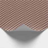 Elegantes braunes Houndstooth-Klassiker-Muster Geschenkpapier (Ecke)
