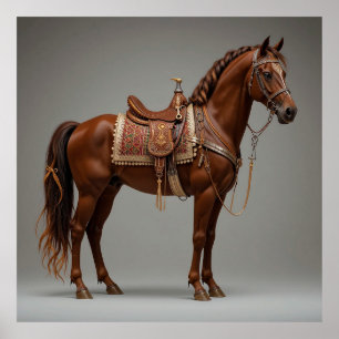 Elegantes braunes Pferd Poster