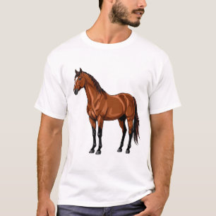 Elegantes braunes Pferd T-Shirt