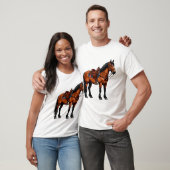 Elegantes braunes Pferd T-Shirt (Unisex)