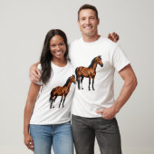 Elegantes braunes Pferd T-Shirt (Unisex)