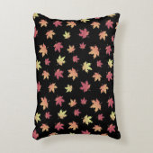 Elegantes braunes rotes Herbstmuster | Dekokissen (Vorderseite(Vertikal))