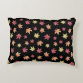 Elegantes braunes rotes Herbstmuster | Dekokissen (Rückseite)