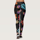 Elegantes braunes rotes Herbstmuster | Leggings (Rückseite)
