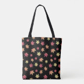 Elegantes braunes rotes Herbstmuster | Tasche (Rückseite)