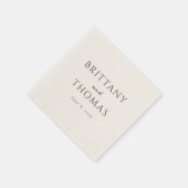 Elegantes braunes Typografik Serviette (Ecke)