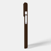 Elegantes braunes und staubblaues Monogramm-Initia Case-Mate iPhone Hülle (Rückseite / Links)