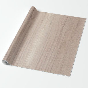 Elegantes Braunholz-Rustikal-Nostalgisch-Natur Geschenkpapier