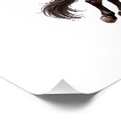 Elegantes Braunpferd Wandkunst Poster (Ecke)