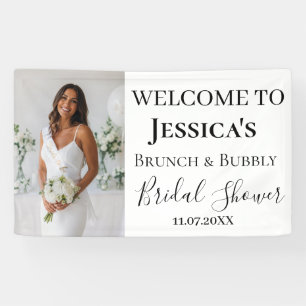 Elegantes Braut-Foto-Brunch- & Bubbly-Brautjungfer Banner