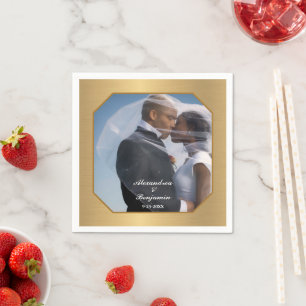 Elegantes Braut- und Groom-Hochzeitssemble - Moder Serviette