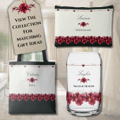 Elegantes Brautgeschenk Herbst Burgunder Hochzeit Dosenglas