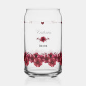 Elegantes Brautgeschenk Herbst Burgunder Hochzeit Dosenglas (Vorderseite)