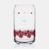 Elegantes Brautgeschenk Herbst Burgunder Hochzeit Dosenglas (Rückseite)