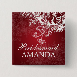 Elegantes Brautjungfern-Geschenk Vintage-Schwünge Button
