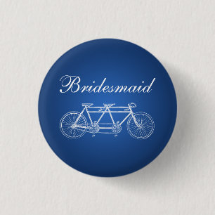 Elegantes Brautjungfern-Tandemfahrrad Blau Button