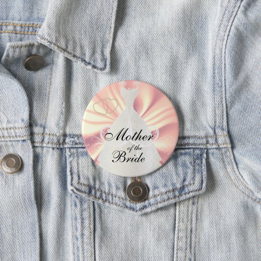 Elegantes Brautkleid auf Rosen-Satin Button (Beispiel)