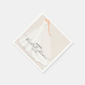 Elegantes Brautkleid Brautparty Serviette (Ecke)