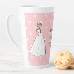 Elegantes Brautkleid glückliche Bridal Shower Milchtasse