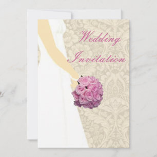 Elegantes Brautkleid Hochzeitseinladung Einladung