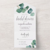 Elegantes Brautparty All In One Einladung (Innen Boden)