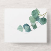 Elegantes Brautparty All In One Einladung (Rückseite)