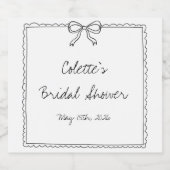 Elegantes Brautparty an der Grenze Schaumweinetikett (Einzelnes Label)