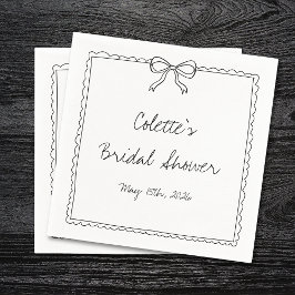 Elegantes Brautparty an der Grenze Serviette