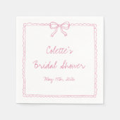 Elegantes Brautparty an der Grenze Serviette (Vorderseite)