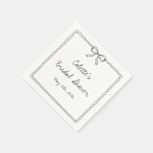 Elegantes Brautparty an der Grenze Serviette (Ecke)
