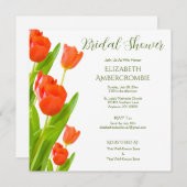 Elegantes Brautparty auf dem Blumenplatz Einladung (Vorne/Hinten)