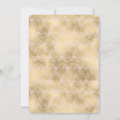 Elegantes Brautparty aus rosa und goldfarbenen Spi Einladung (Rückseite)