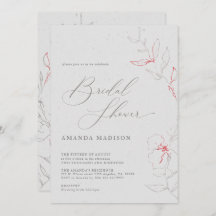 Elegantes Brautparty aus schlichten grauen und rot