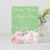 Elegantes Brautparty aus weißem Blumenhydrangeas Einladung (Stehend Vorderseite)