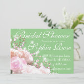 Elegantes Brautparty aus weißem Blumenhydrangeas Einladung (Stehend Vorderseite)