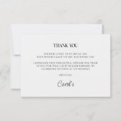 Elegantes Brautparty aus Weißem Gold Dankeskarte (Rückseite)