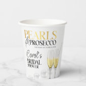 Elegantes Brautparty aus Weißem Gold Pappbecher (Vorderseite)