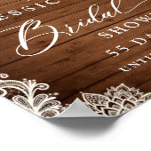 Elegantes Brautparty aus Weißrosen rustikalem Holz Poster (Ecke)