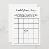 Elegantes Brautparty Bingo Card Game Postkarte (Vorne/Hinten)