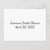 Elegantes Brautparty Bingo Card Game Postkarte (Rückseite)