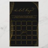 Elegantes Brautparty Bingo Game (Vorderseite)