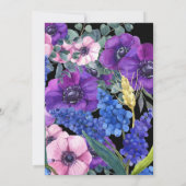 Elegantes Brautparty Blau Lila Rosa Einladung (Rückseite)