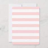 Elegantes Brautparty Blush Stripes Einladung (Rückseite)