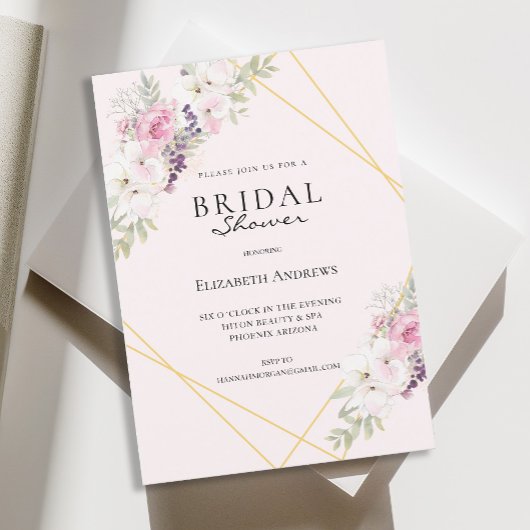 Elegantes Brautparty Boho Einladung