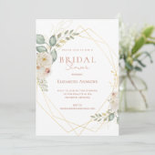 Elegantes Brautparty Boho Einladung (Stehend Vorderseite)