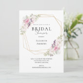 Elegantes Brautparty Boho Einladung (Stehend Vorderseite)