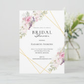 Elegantes Brautparty Boho Einladung (Stehend Vorderseite)