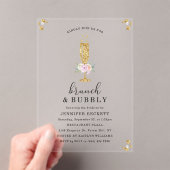 Elegantes Brautparty Brunch & Bubbly Acryleinladungen (Insitu (Handheld))
