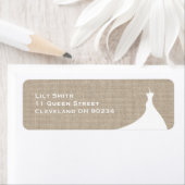 Elegantes Brautparty-Burlap-Label (Insitu)